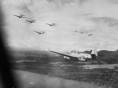 USMC Avengers strike on Munda New Georgia 9 July 1943 2