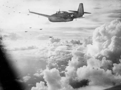 USMC Avengers strike on Munda New Georgia 9 July 1943