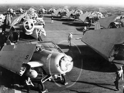 Wildcats and TBF-1C USS Santee November 1943
