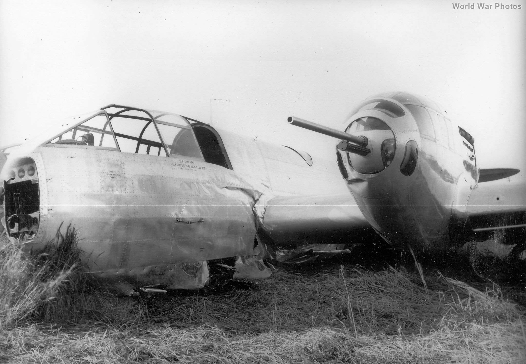 Crashed YFM-1 38-492 June 1940