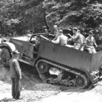 Troops on M2 Halftrack during field test