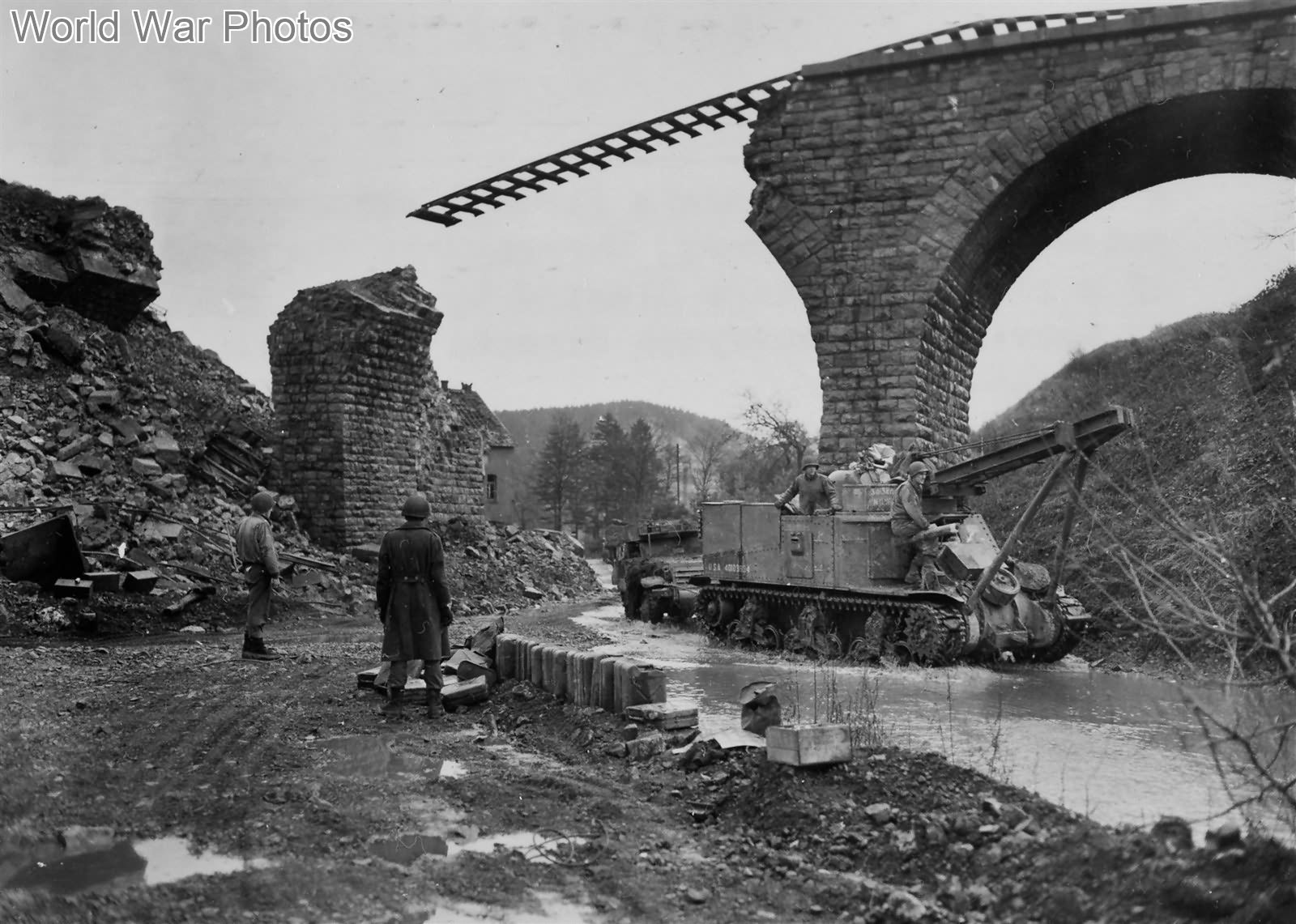M31 Tank Recovery Vehicle in Stolberg, Germany 24 October 1944