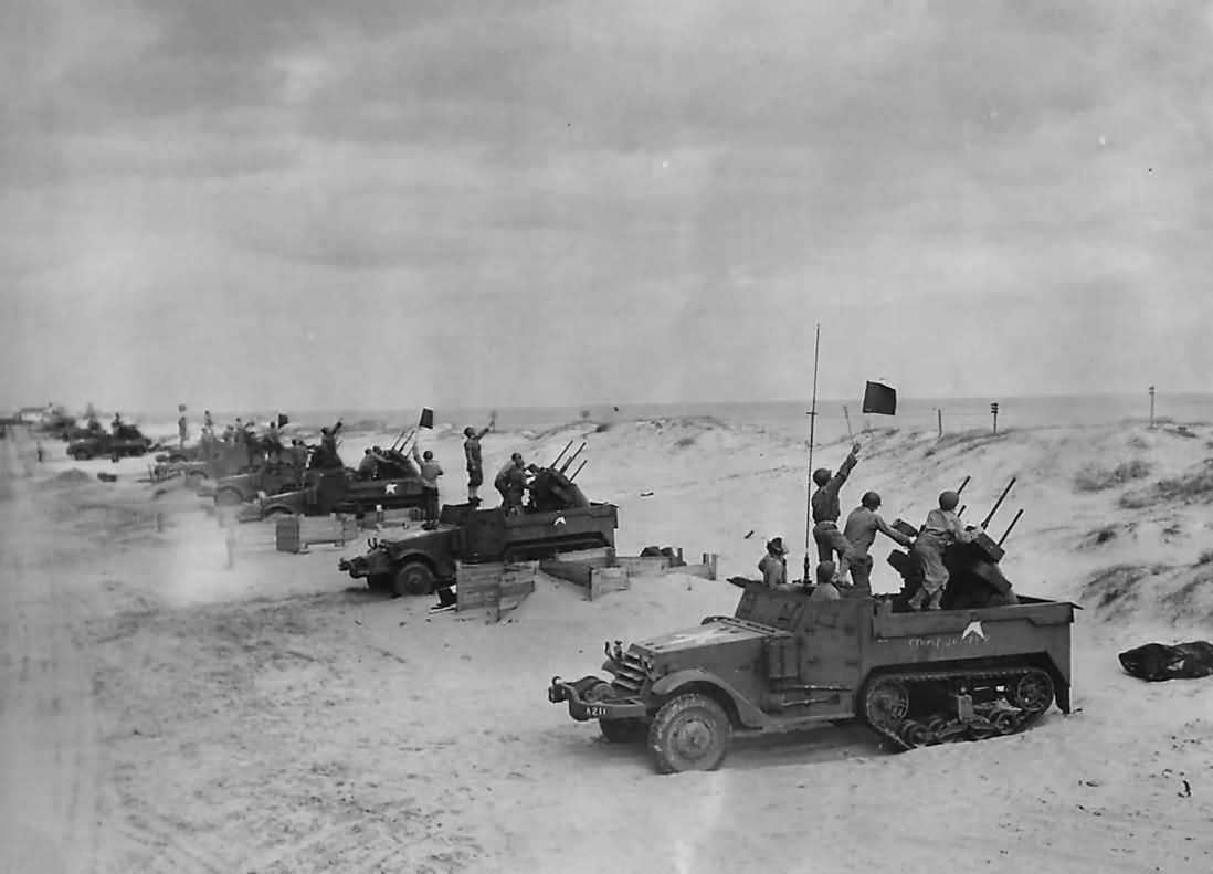 M16 with four M2HB machine guns at Camp Davis