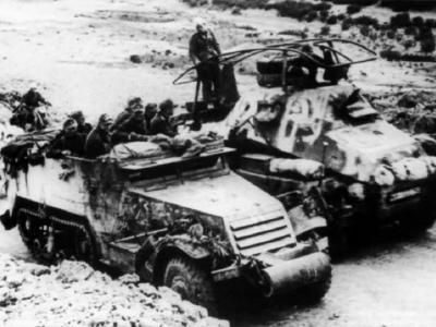 German M3 halftrack and SdKfz 263