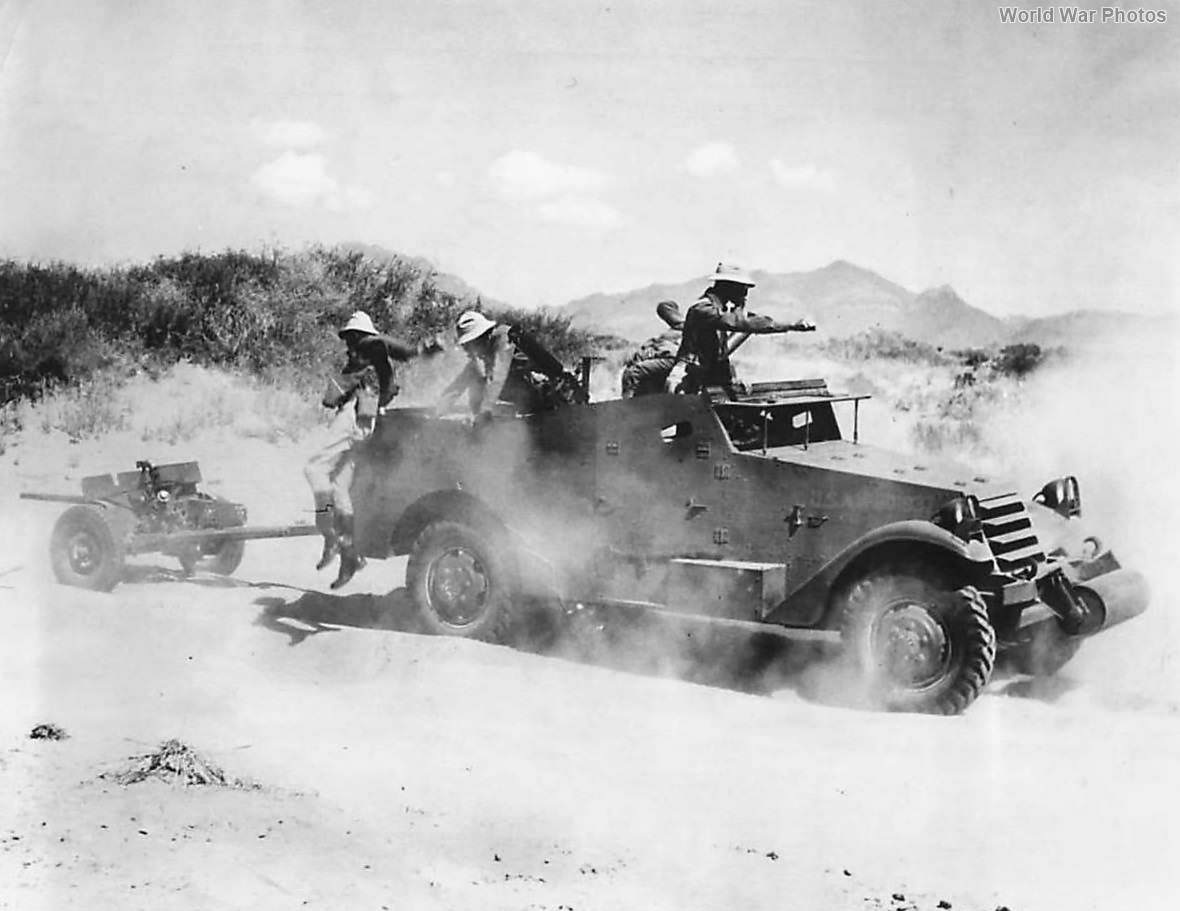 1st Cavalry Troops with M3 and 37 mm AT at Ft Bliss ’41