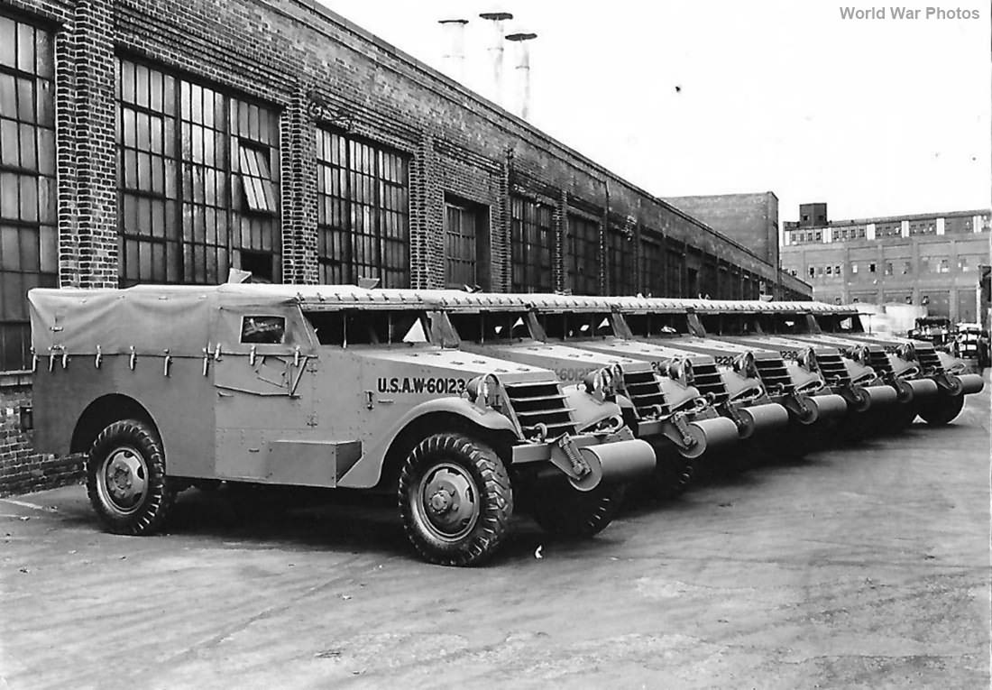 M3 Scout Cars in White Motor Co Cleveland 1942