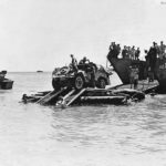 USS LCT-420 Unloads M3A1 Scout Car during Operation Husky