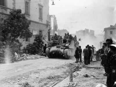 M7 Priest from 1st Armored Division, 5th Army in Roccastrada, Italy 1944