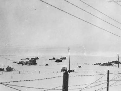 M7 supports 17th Airborne 517th PIR Morhet Belgium 9 January 1945