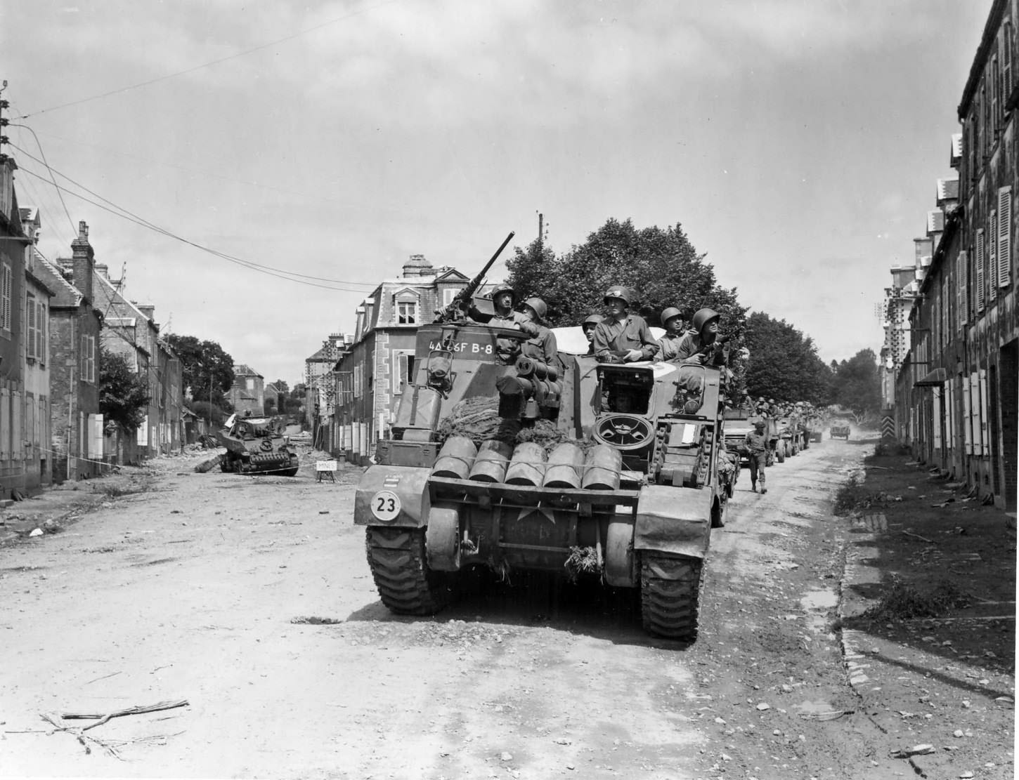 M7 of the 4th Armored Division, Coutances