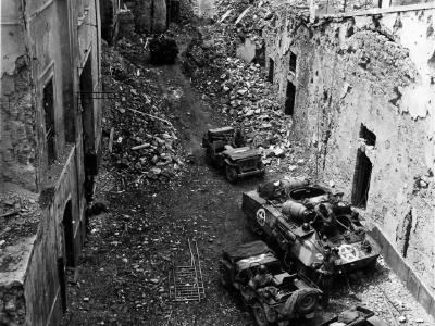 5th Army M8 Nina Chiquita Armored Car and Jeeps in Gaeta Italy May 20 1944