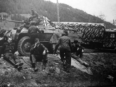 Captured German M8 Greyhound Armored Car