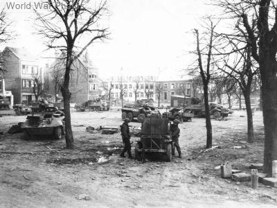 M8 of the 4th and 10th Armored Division in Bastogne