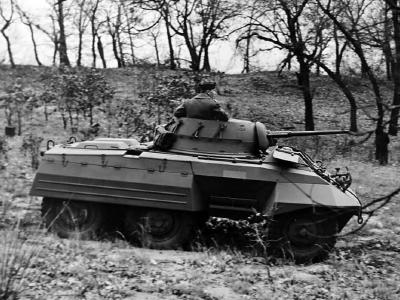 M8 Greyhound Armored Car in field trials 6