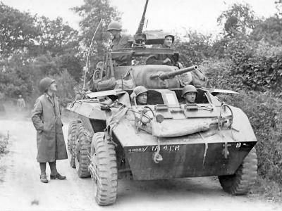 M8 Greyhound with crew