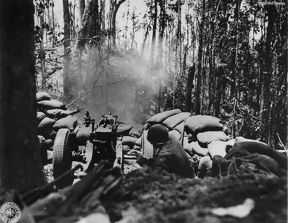 23rd Infantry Division fire 75mm Pack Howitzer M1