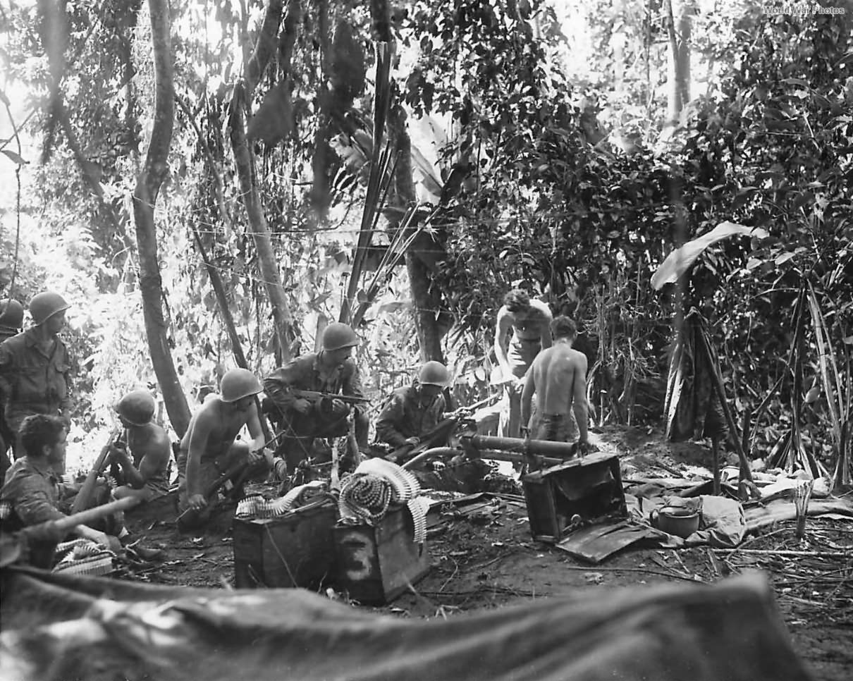 3rd Marine Division Gun Crew Digs In on Hill 600