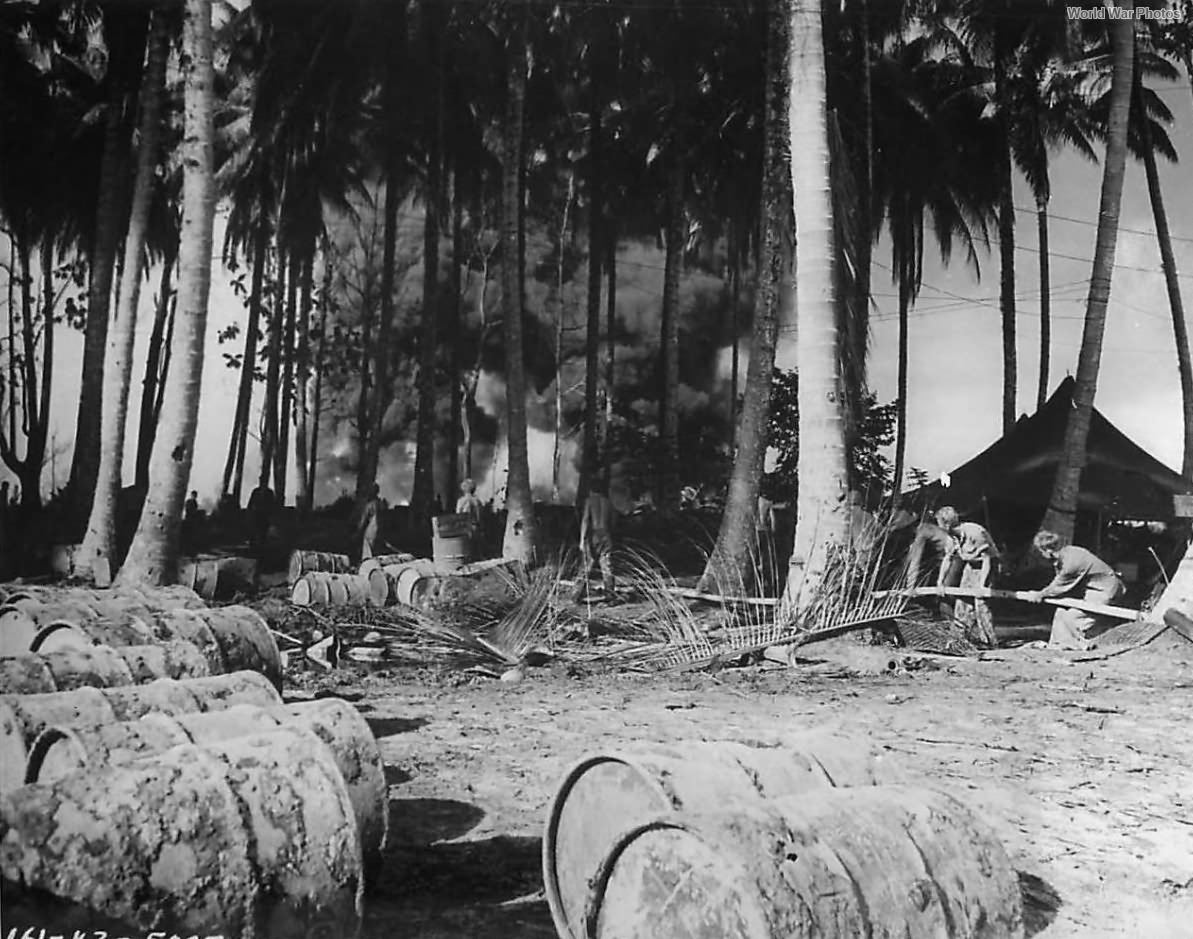 Japanese score direct hit on US oil dump on Bougainville