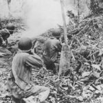37th Division Flamethrower in Action on Bougainville
