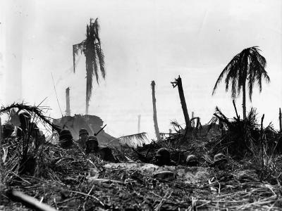 Marines tank on Parry Island Eniwetok Atoll