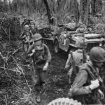 1st Division Marines return from front on Cape Gloucester