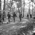 1st Division Marines return from front on Cape Gloucester 1944