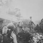 Marines and Sherman advancing on Cape Gloucester 2