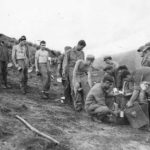 Marines at improvised kitchen on Cape Gloucester