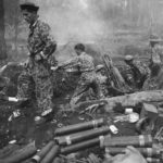 Marines man 75mm pack howitzer at Cape Gloucester Airfield