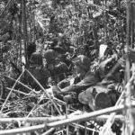 Marines move toward Japanese airfield at Cape Gloucester