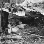 Marines sleep at base of Hill 660 on Cape Gloucester 44