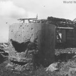 Blasted Japanese pillbox on Guam