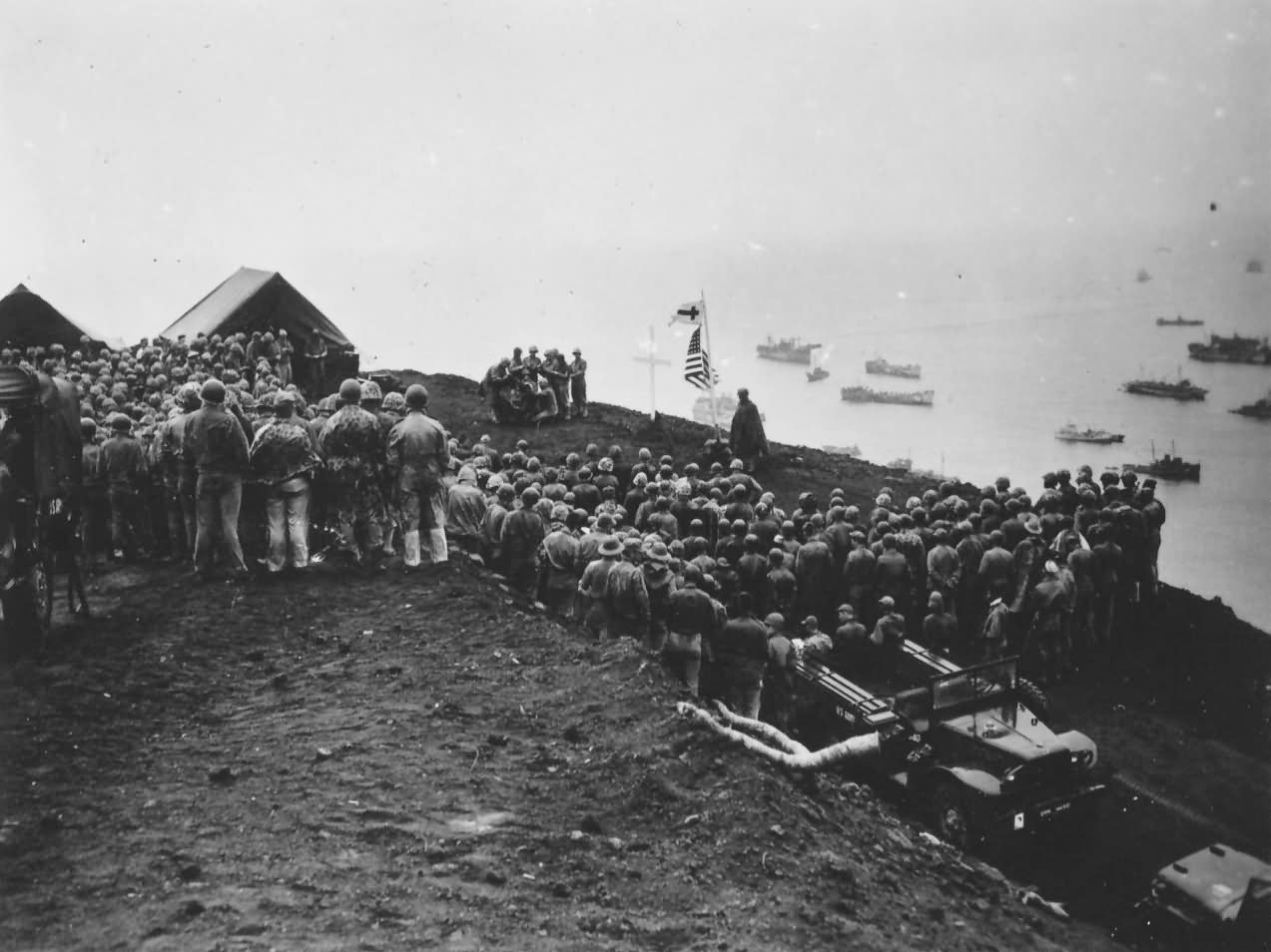 Easter service on top Mount Suribachi Iwo Jima