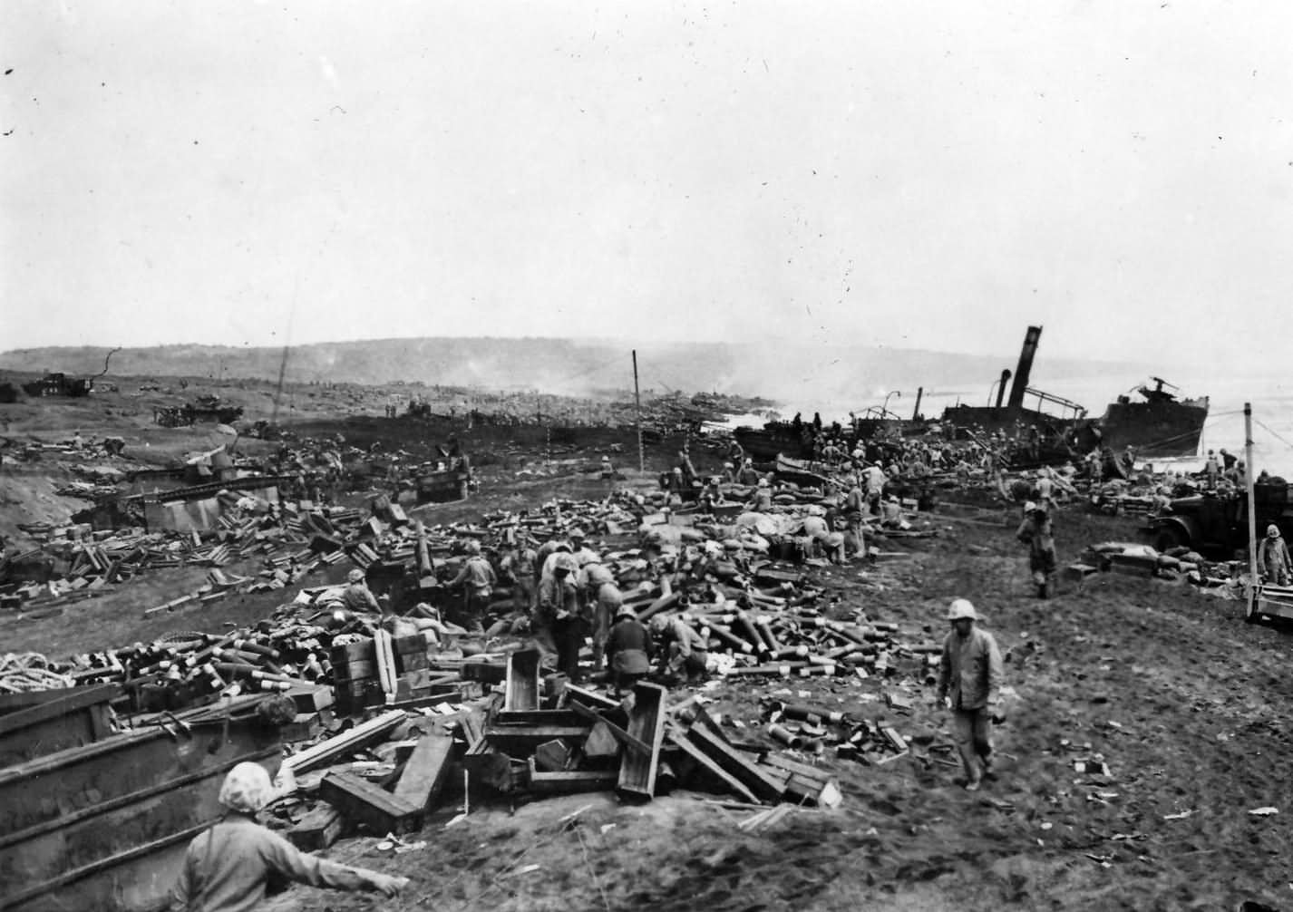Iwo Jima empty artillery and mortar shell casings