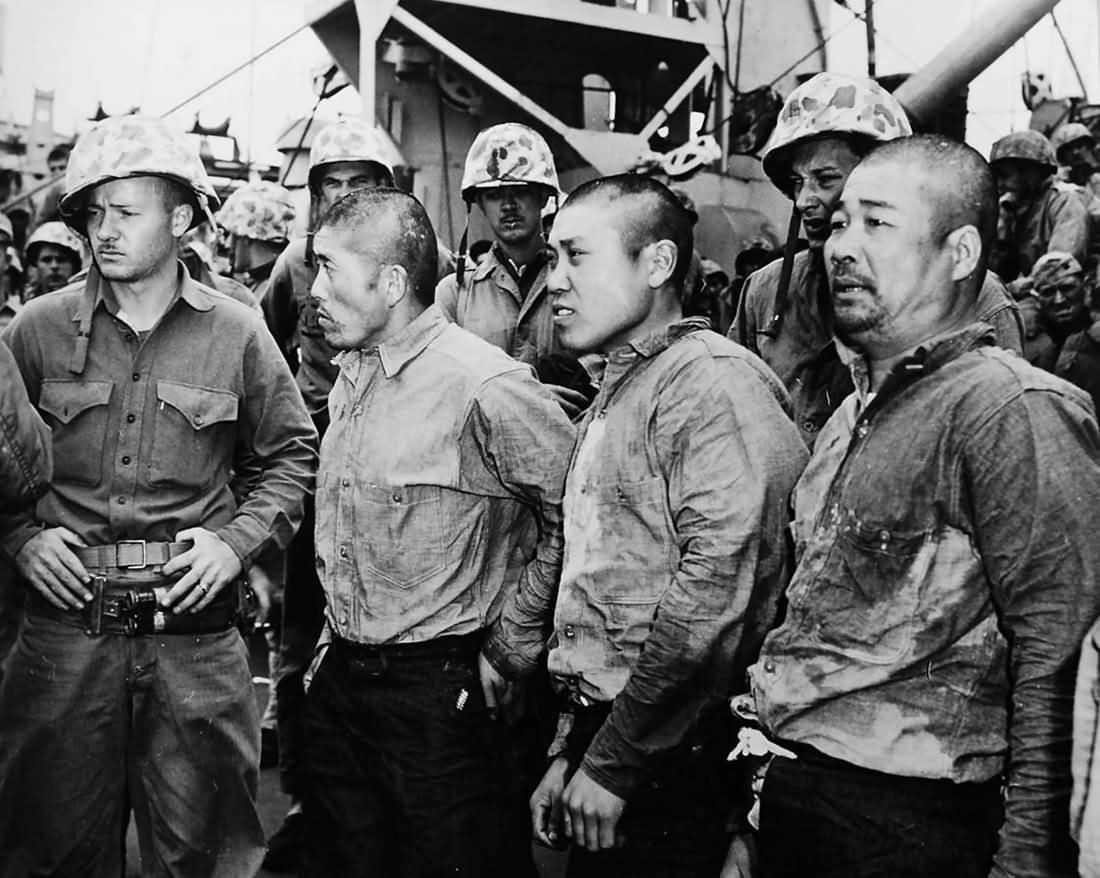 Japanese Prisoners of war Taken Off Iwo Jima
