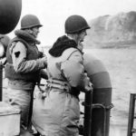 James Forrestal and Gen. Smith Watch Battle on Iwo Jima