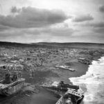 Iwo Jima Beach wrecked LVT’s along shore