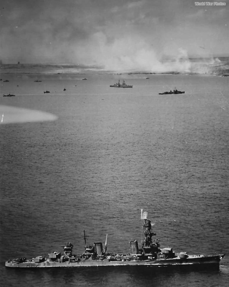 Ships off Iwo Jima during Opening Stages of Invasion
