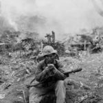 28th Marines flame thrower operator Wilfred Voegeli Iwo Jima 24 February 1945