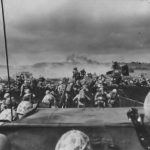 4th Division Marines land on Iwo Jima Beach during D-Day