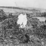 9th Marines use flame thrower on pillbox overlooking landing beaches 24 February 1945