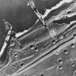 Japanese Landing Vessels beached by U.S. bombs on Iwo Jima