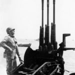 Japanese Triple 25mm AA Gun Mount on wrecked APD