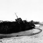 Japanese Type 101 Landing Ship wrecked on Iwo Jima Beach