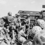 Moment before the storm Marines in LCVP Head for Iwo Jima 19 February 1945