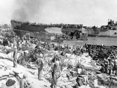 LSTs bringing Seabees and supplies to Kwajalein