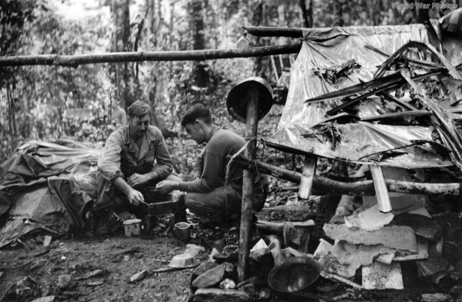 GIs Sgt Roof and Beatty Mt Tambu August 29, 1943