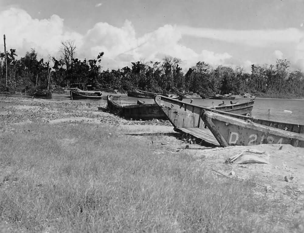 Japanese Landing Crafts At Buna Papua New Guinea