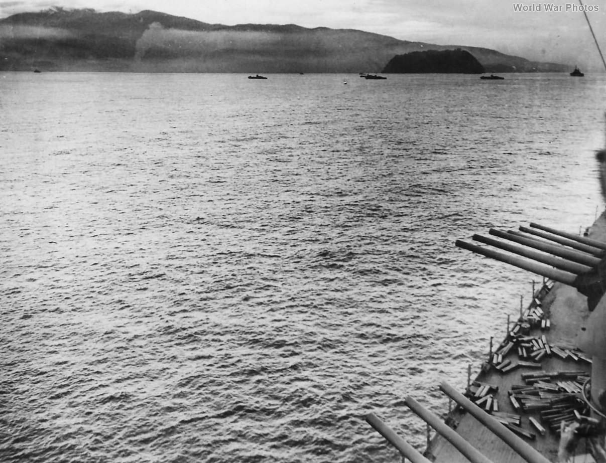 LCIs head for shore during Invasion of Hollandia 1944