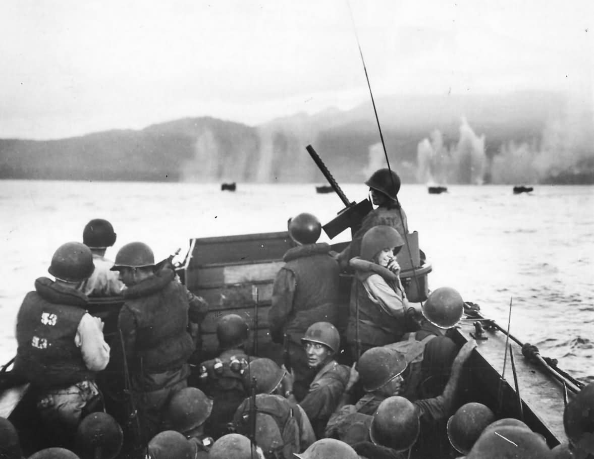LCVP Heads for Beach at Hollandia Operation Wreckless 22 April 1944